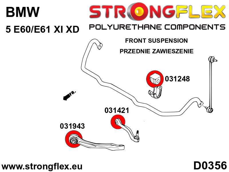 036249A: Full suspension polyurethane bush kit SPORT - Image 3