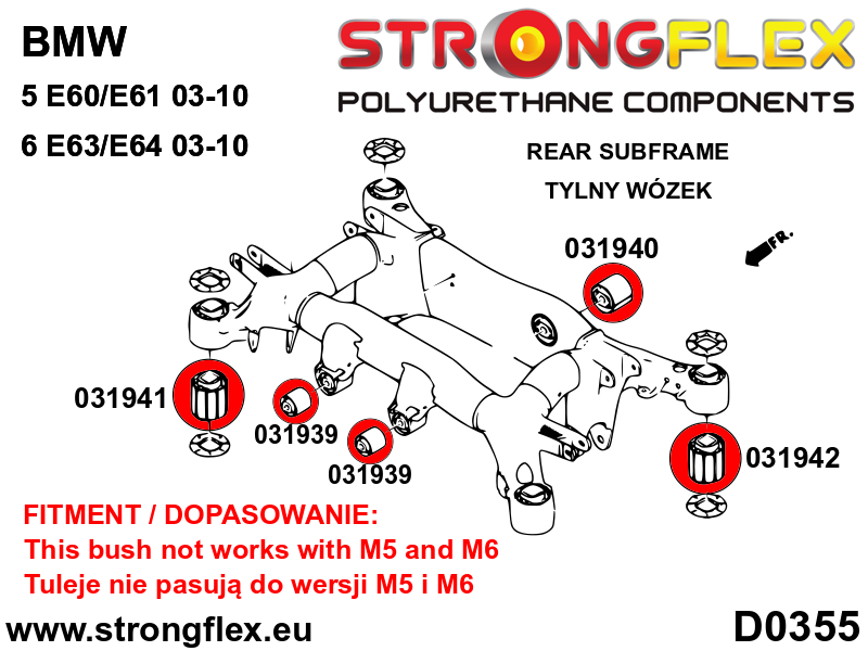 036249A: Full suspension polyurethane bush kit SPORT - Image 5