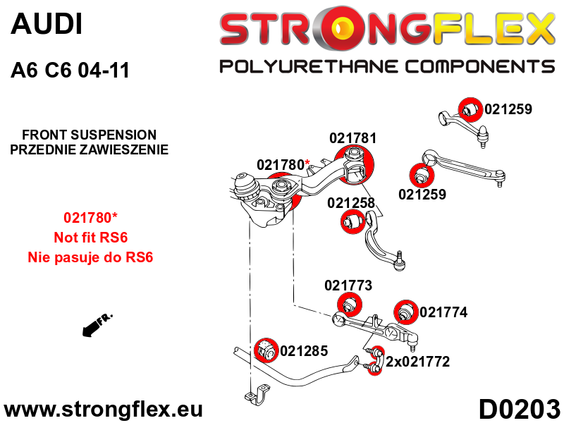 026210A: Full suspension bush kit SPORT - Image 6