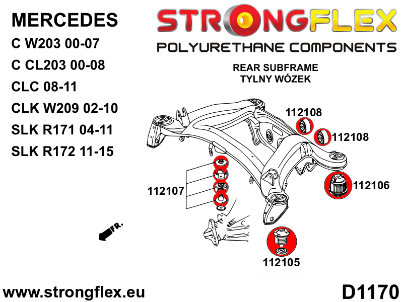 116305B: Full suspension polyurethane bush kit - Image 3