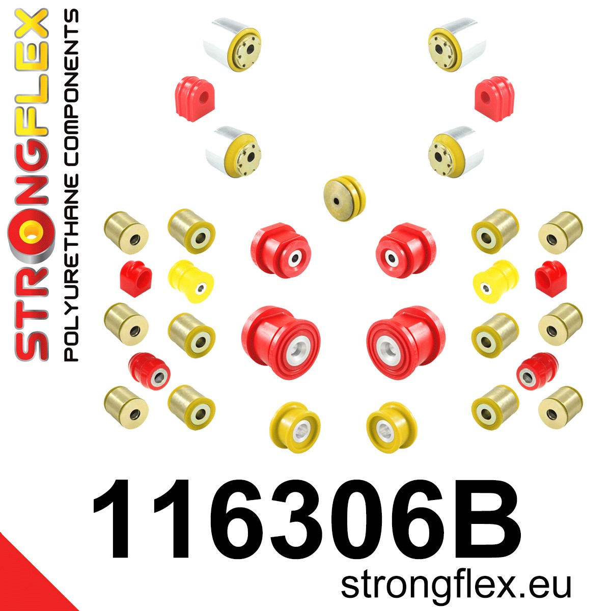 116306B: Full suspension polyurethane bush kit