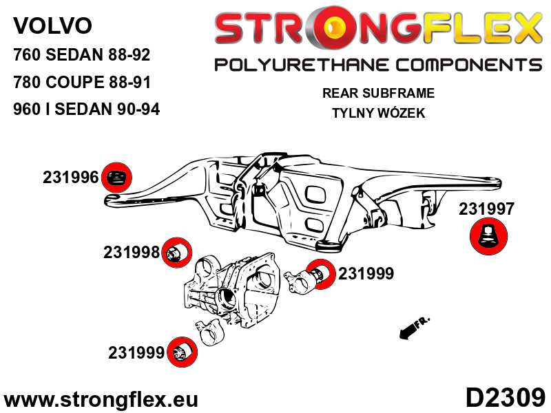 231999B: Rear diff mount - rear bush - Image 2