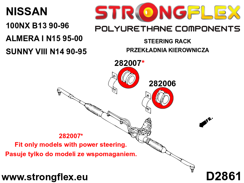282007B: Steering Rack Clamp Bush - Image 2