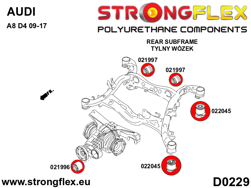 026263B: Rear subframe bush kit - Image 3