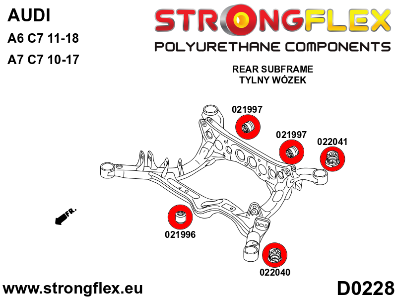 026266A: Full suspension polyurethane bush kit SPORT - Image 4