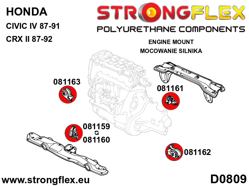 081159A: Engine mount inserts front SPORT - Image 2