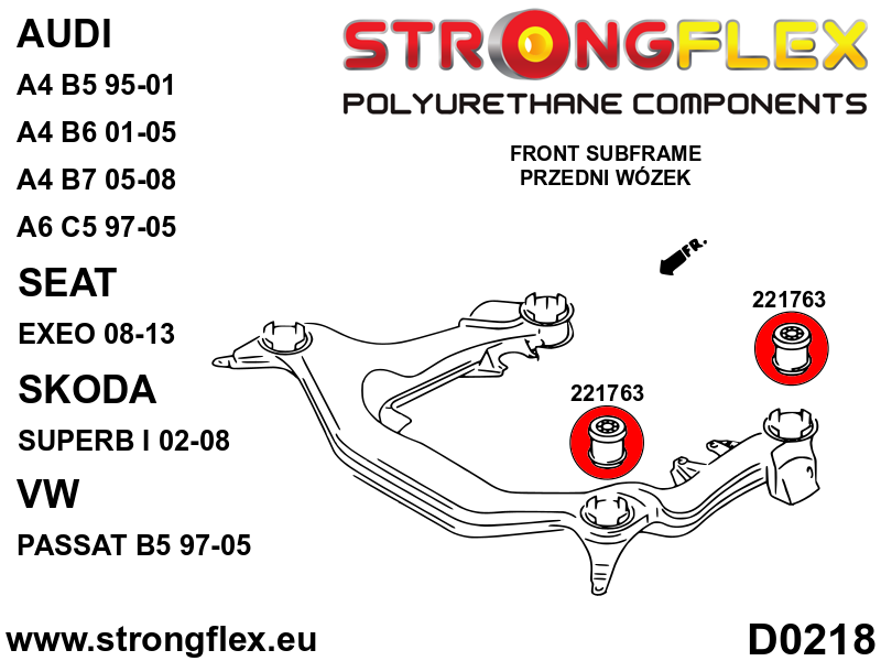 026293A: Full suspension polyurethane bush kit SPORT - Image 4