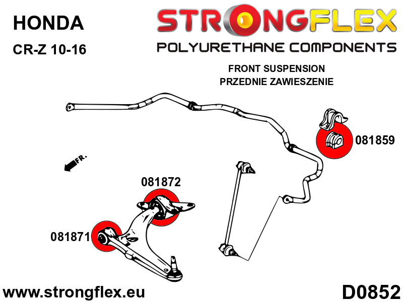 086248B: Front suspension bush kit - Image 2