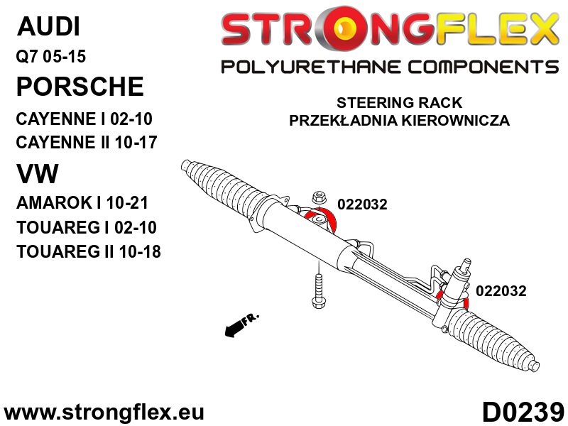 022032A: Steering rack bush SPORT - Image 2