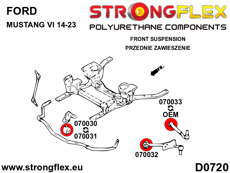 070032A: Front lower wishbone bush – front SPORT - Image 2