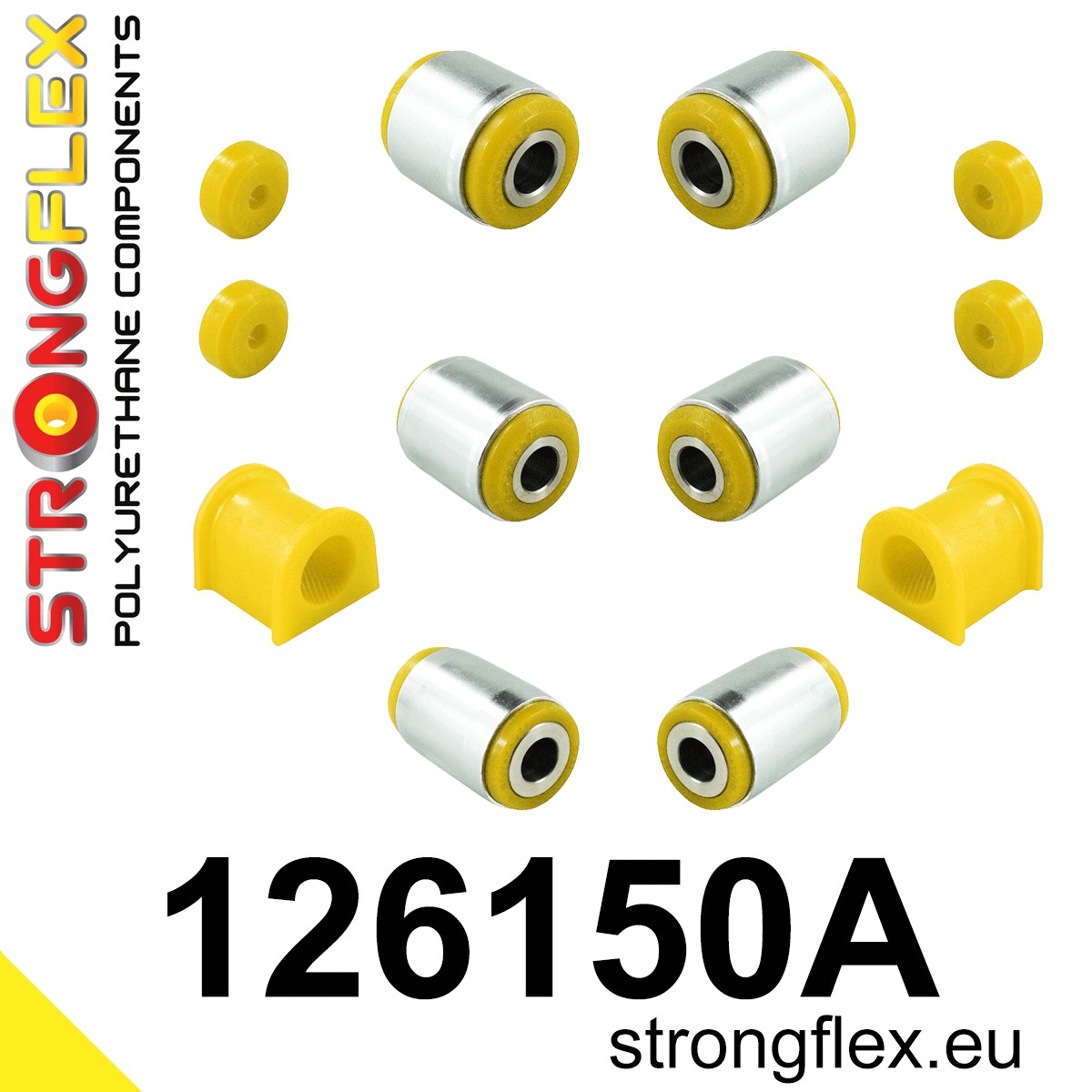 126150A: Rear suspension bush kit SPORT