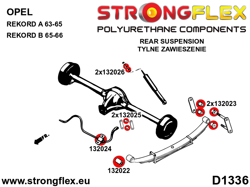 132023A: Rear spring bushing – rear SPORT - Image 2