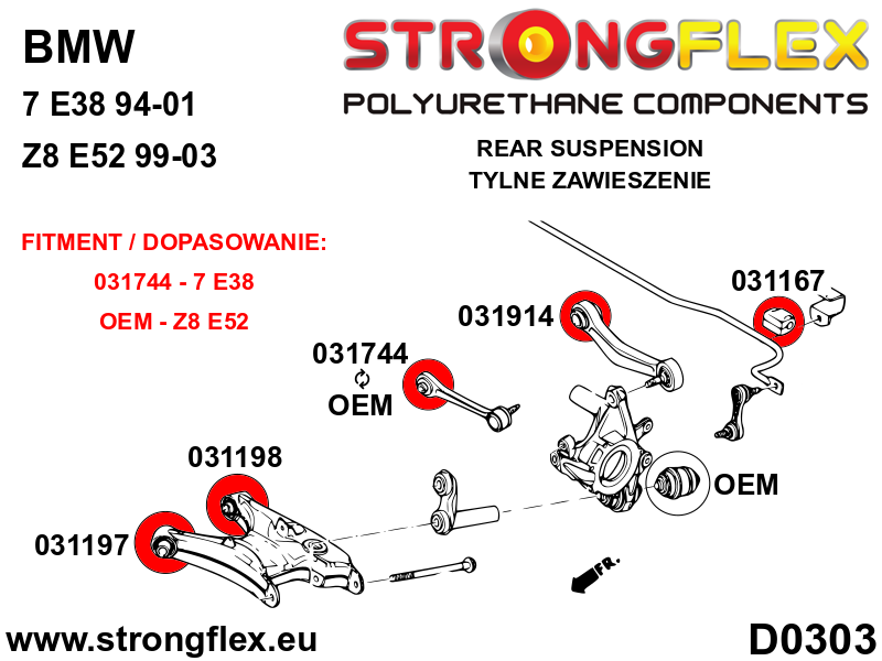 036237A: Full suspension bush kit SPORT - Image 4
