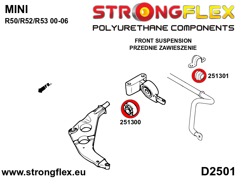 251300A: Front control arm bush SPORT - Image 2