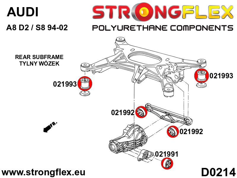 026295A: Full suspension polyurethane bush kit SPORT - Image 4