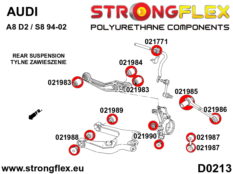 026295B: Full suspension polyurethane bush kit - Image 3