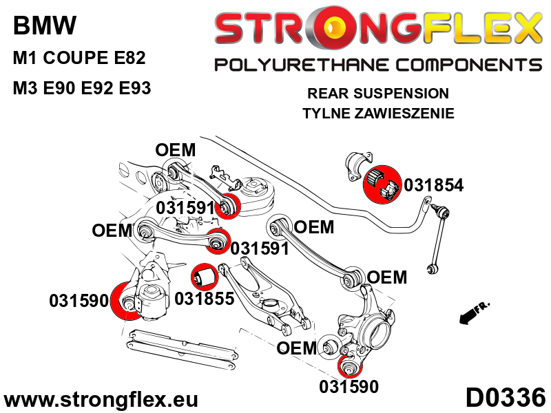 031590A: Rear upper control arm to chassis bush SPORT - Image 3