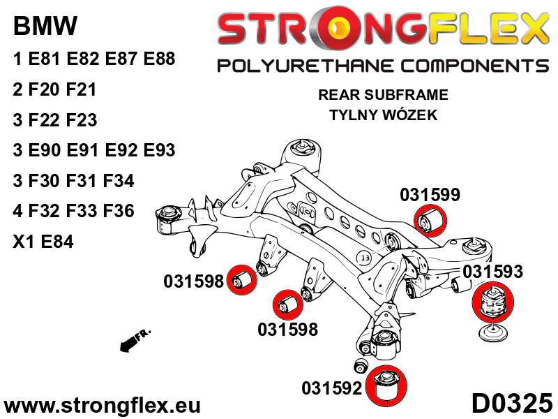 031598A: Rear diff front mounting bush SPORT - Image 3