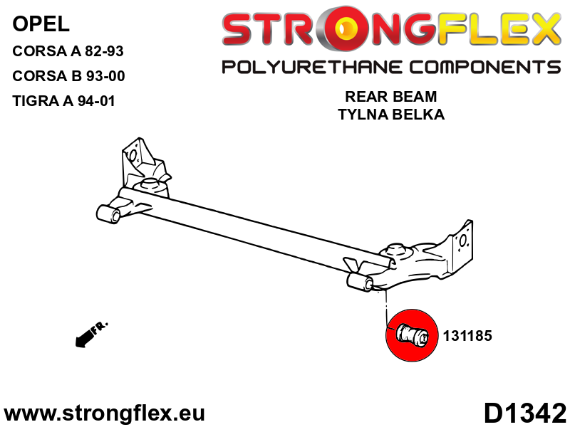 136253B: Front suspension and ream beam bush kit - Image 3