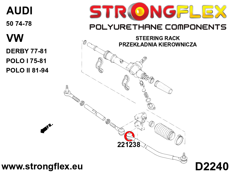 221238A: Steering tie rod bushing SPORT - Image 2