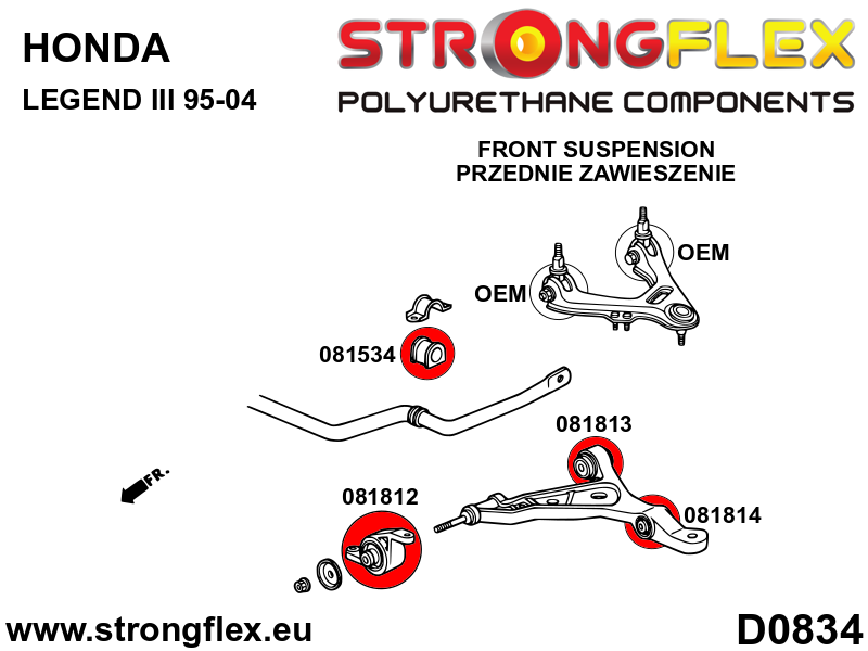086226A: Front suspension bush kit SPORT - Image 2