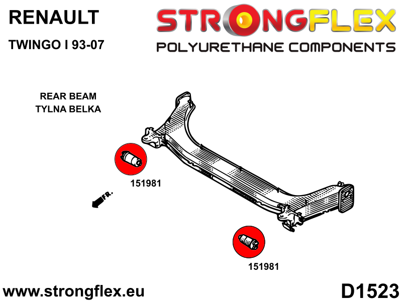 151981A: Rear beam mount bush SPORT - Image 2