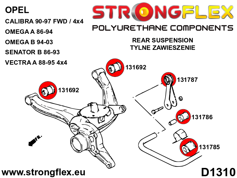 131787B: Rear anti roll bar link to anti roll bar bush - Image 2