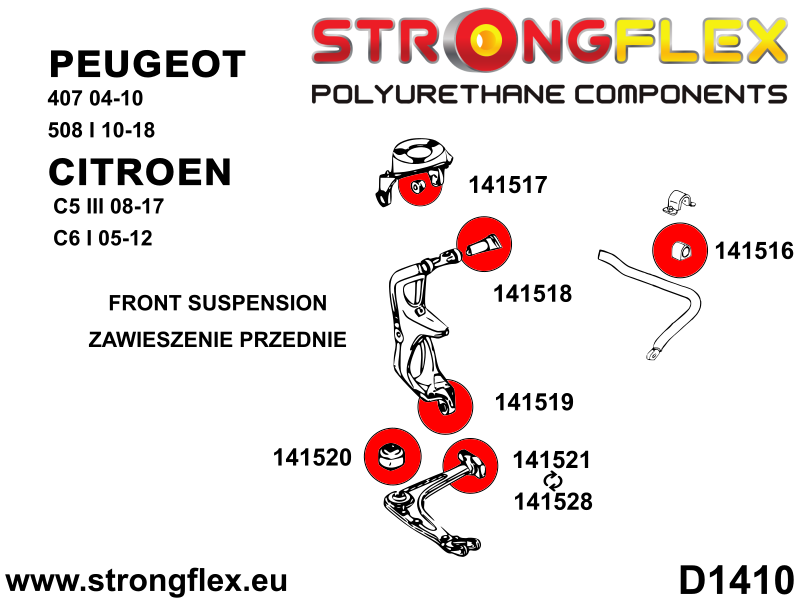 146109A: Full suspension bush kit SPORT - Image 3