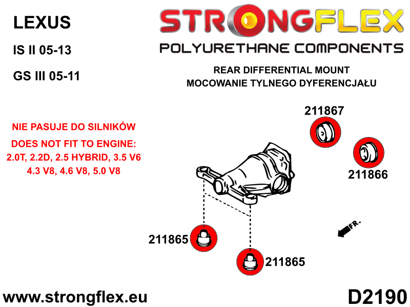 216235A: Full suspension polyurethane bush kit SPORT - Image 5