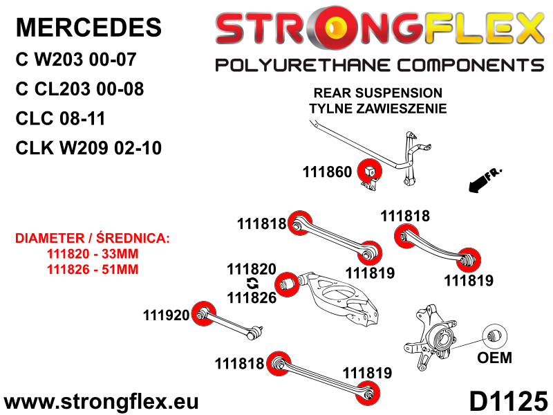 116304B: Full suspension polyurethane bush kit - Image 5