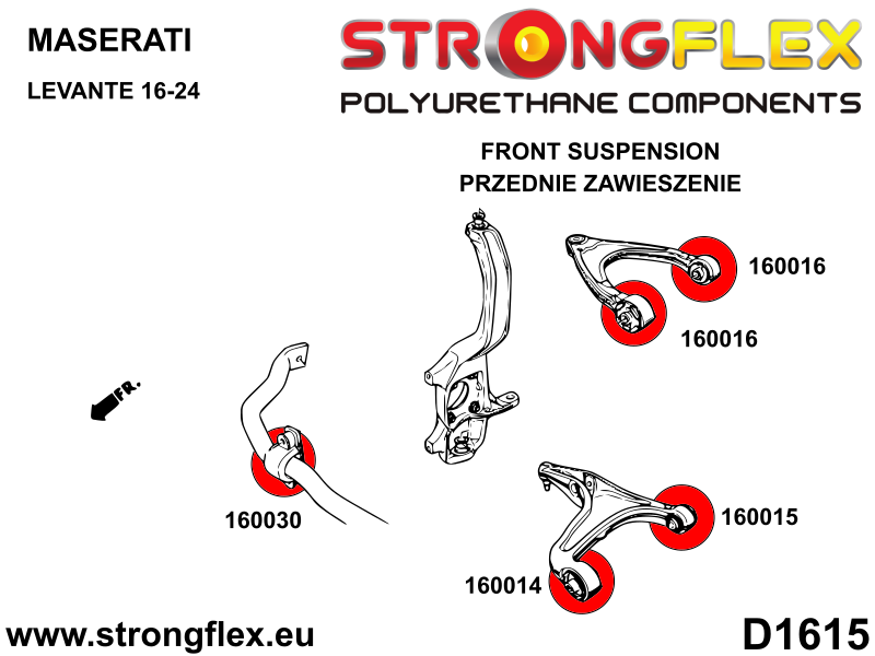 160014A: Front lower wishbone – front bush SPORT - Image 3