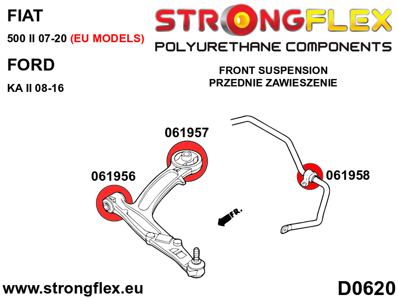 066090B: Front suspension and ream beam bush kit - Image 2