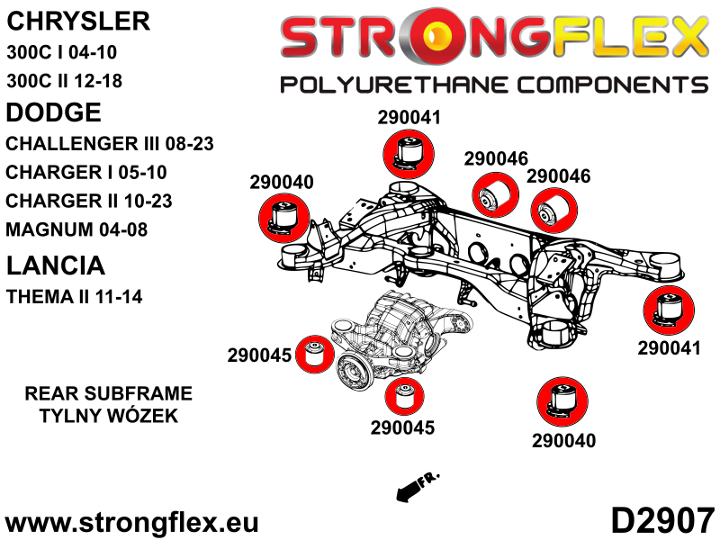 290046A: Rear diff mount - rear bush SPORT - Image 2